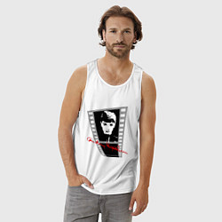 Майка мужская хлопок Одри Хопберн актриса, цвет: белый — фото 2