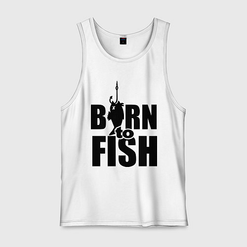 Мужская майка Born to fish / Белый – фото 1