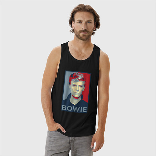 Мужская майка Bowie Poster / Черный – фото 3