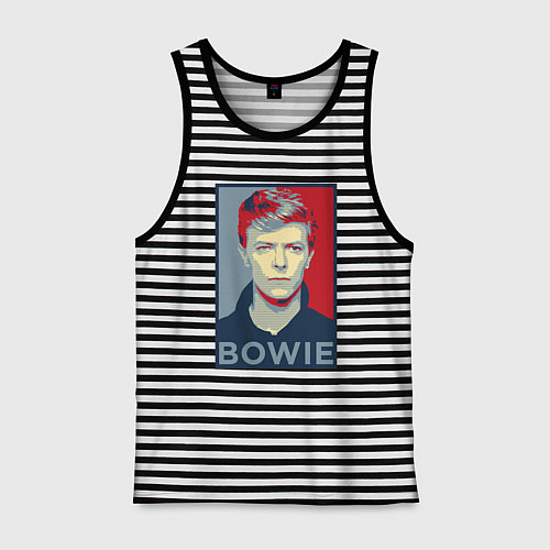 Мужская майка Bowie Poster / Черная тельняшка – фото 1