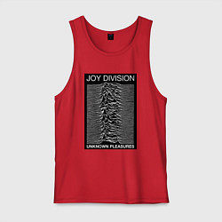 Майка мужская хлопок Joy Division: Unknown Pleasures, цвет: красный