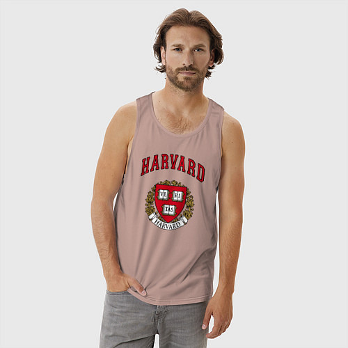 Мужская майка Harvard university / Пыльно-розовый – фото 3