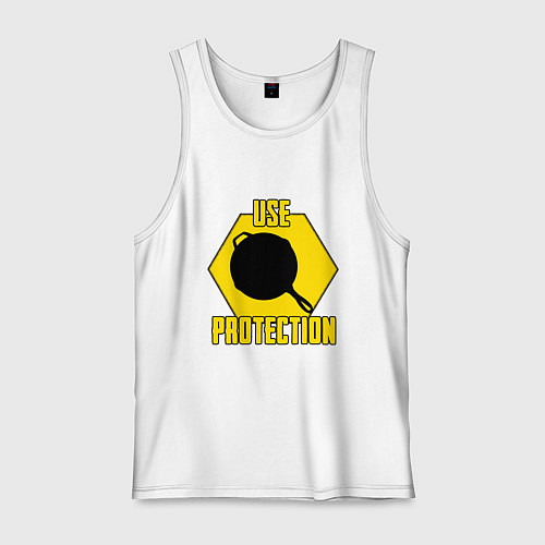 Мужская майка Use Protection / Белый – фото 1
