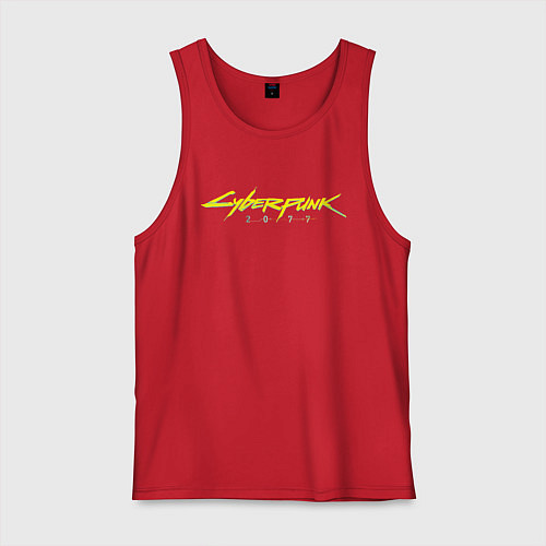 Мужская майка Cyberpunk 2077 / Красный – фото 1