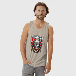 Майка мужская хлопок Megadeth Rocker, цвет: миндальный — фото 2