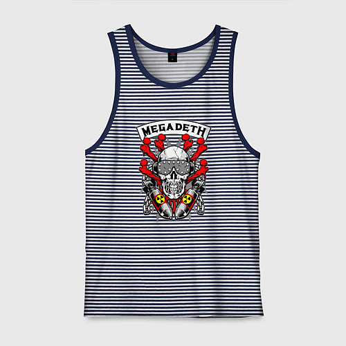 Мужская майка Megadeth Rocker / Синяя тельняшка – фото 1