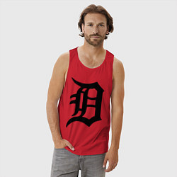 Майка мужская хлопок Detroit Tigers, цвет: красный — фото 2