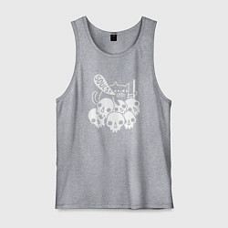 Майка мужская хлопок Cat Got Your Soul, цвет: меланж