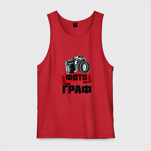 Мужская майка ФотоГраф / Красный – фото 1