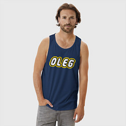 Майка мужская хлопок Oleg, цвет: тёмно-синий — фото 2