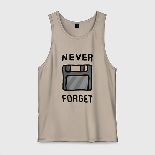 Мужская майка Never Forget / Миндальный – фото 1