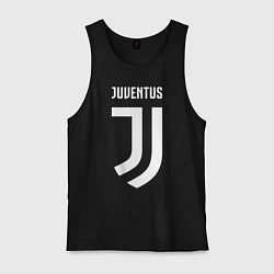 Майка мужская хлопок FC Juventus, цвет: черный