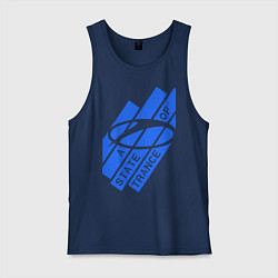 Майка мужская хлопок A state of trance, цвет: тёмно-синий