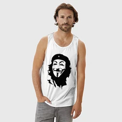 Майка мужская хлопок Vendetta Chegevara, цвет: белый — фото 2