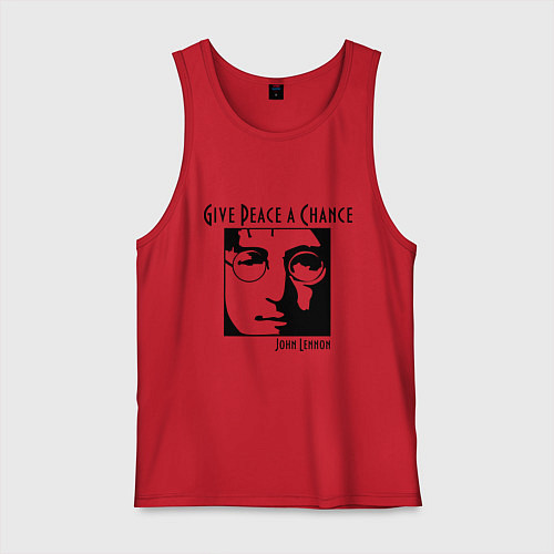 Мужская майка Give Peace a Chance / Красный – фото 1