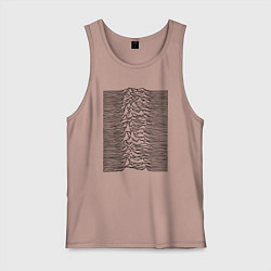 Майка мужская хлопок Unknown Pleasures, цвет: пыльно-розовый