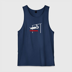 Майка мужская хлопок Hannibal For King Workout, цвет: тёмно-синий