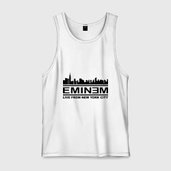 Майка мужская хлопок Eminem: Live from NY, цвет: белый