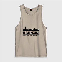 Майка мужская хлопок Eminem: Live from NY, цвет: миндальный