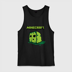 Майка мужская хлопок Minecraft Creeper, цвет: черный