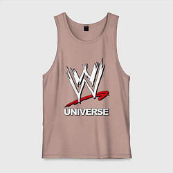 Майка мужская хлопок WWE universe, цвет: пыльно-розовый