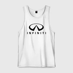 Майка мужская хлопок Infiniti logo, цвет: белый