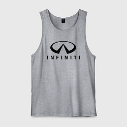 Майка мужская хлопок Infiniti logo, цвет: меланж