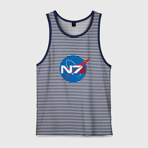 Мужская майка NASA N7 / Синяя тельняшка – фото 1