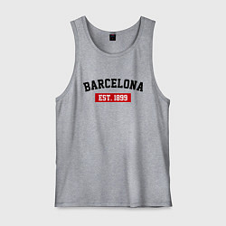 Майка мужская хлопок FC Barcelona Est. 1899, цвет: меланж