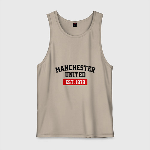 Мужская майка FC Manchester United Est. 1878 / Миндальный – фото 1