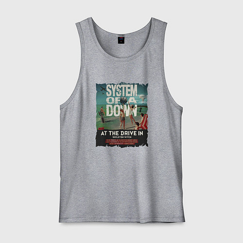 Мужская майка System of a Down / Меланж – фото 1