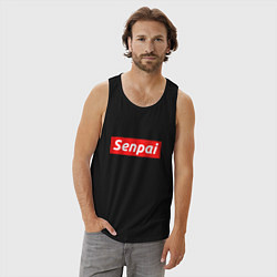 Майка мужская хлопок Senpai Supreme, цвет: черный — фото 2