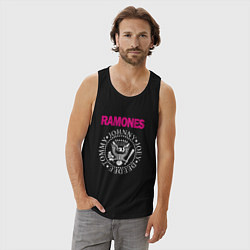 Майка мужская хлопок Ramones Boyband, цвет: черный — фото 2