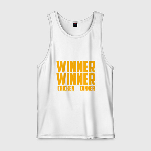 Мужская майка PUBG: Chiken Dinner / Белый – фото 1