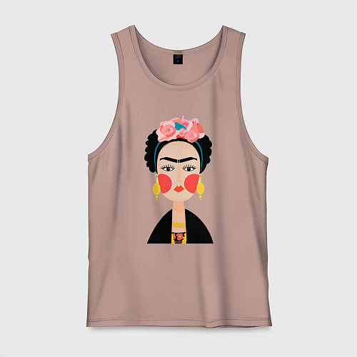 Мужская майка Фрида Кало / Пыльно-розовый – фото 1