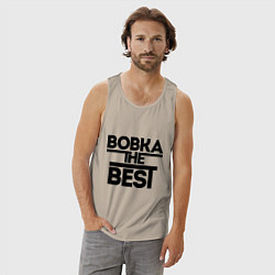 Майка мужская хлопок Вовка the best, цвет: миндальный — фото 2