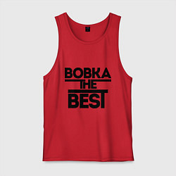 Майка мужская хлопок Вовка the best, цвет: красный