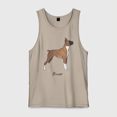 Мужская майка Немецкий Боксер / Миндальный – фото 1
