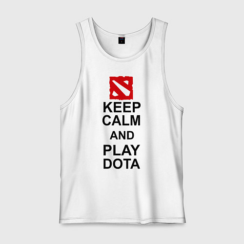 Мужская майка Keep Calm & Play Dota / Белый – фото 1