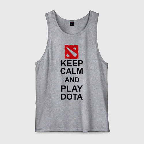 Мужская майка Keep Calm & Play Dota / Меланж – фото 1