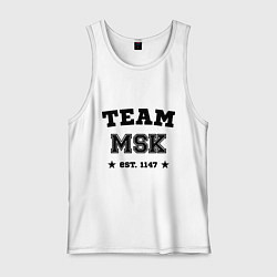 Майка мужская хлопок Team MSK est. 1147, цвет: белый