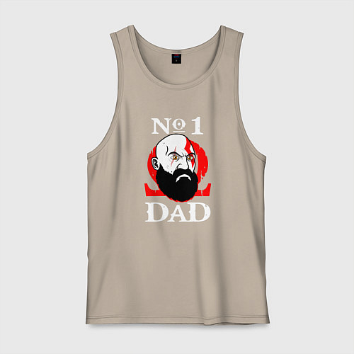 Мужская майка Dad Kratos / Миндальный – фото 1