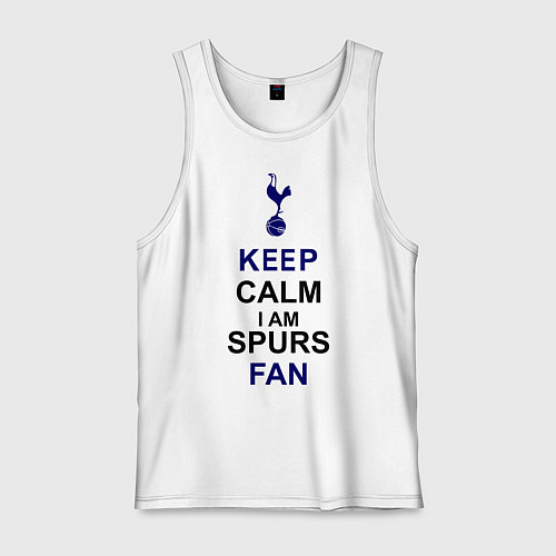 Мужская майка Keep Calm & Spurs fan / Белый – фото 1