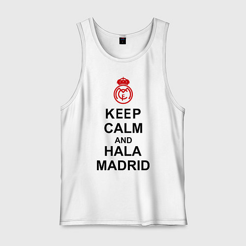 Мужская майка Keep Calm & Hala Madrid / Белый – фото 1