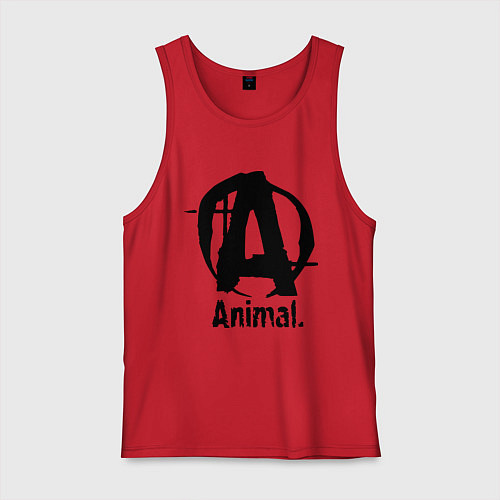 Мужская майка Animal Logo / Красный – фото 1