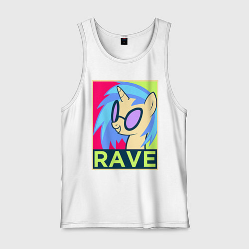 Мужская майка DJ Pon-3 RAVE / Белый – фото 1