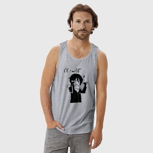 Мужская майка Бездомный Бог / Меланж – фото 3