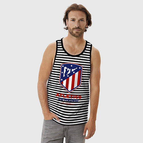 Мужская майка Atlecito de Madrid / Черная тельняшка – фото 3