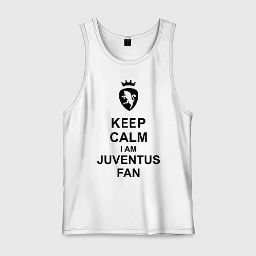 Мужская майка Keep Calm & Juventus fan / Белый – фото 1