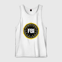 Майка мужская хлопок FBI Departament, цвет: белый